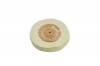 Chamois Buffing Wheels <br> 2" 12 Ply 2 Rows Stitched <br> Leather Center (Pack of 12)